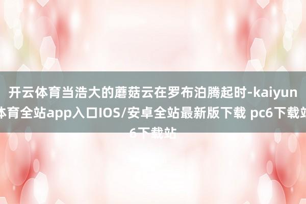 开云体育当浩大的蘑菇云在罗布泊腾起时-kaiyun体育全站app入口IOS/安卓全站最新版下载 pc6下载站