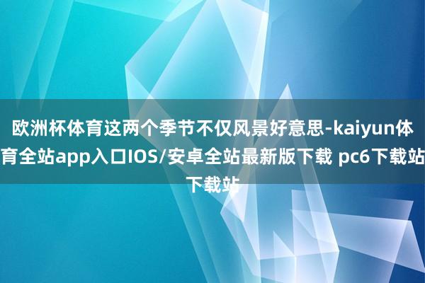 欧洲杯体育这两个季节不仅风景好意思-kaiyun体育全站app入口IOS/安卓全站最新版下载 pc6下载站