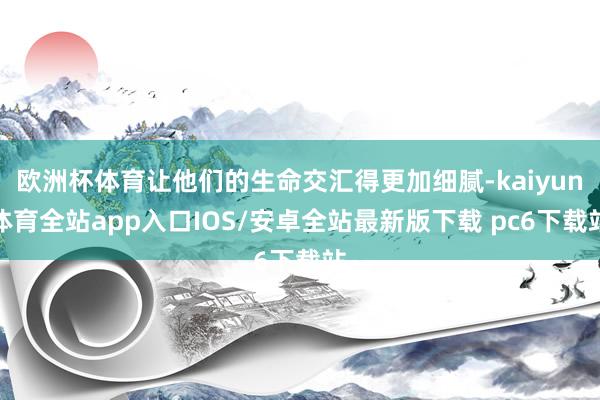 欧洲杯体育让他们的生命交汇得更加细腻-kaiyun体育全站app入口IOS/安卓全站最新版下载 pc6下载站