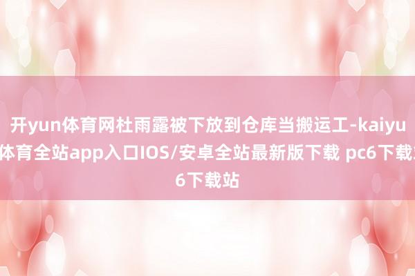 开yun体育网杜雨露被下放到仓库当搬运工-kaiyun体育全站app入口IOS/安卓全站最新版下载 pc6下载站