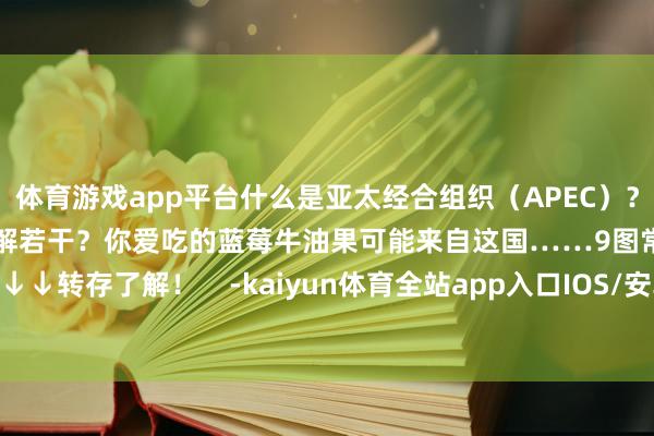 体育游戏app平台什么是亚太经合组织（APEC）？你对本届APEC人秘鲁了解若干？你爱吃的蓝莓牛油果可能来自这国……9图常识帖↓↓转存了解！    -kaiyun体育全站app入口IOS/安卓全站最新版下载 pc6下载站