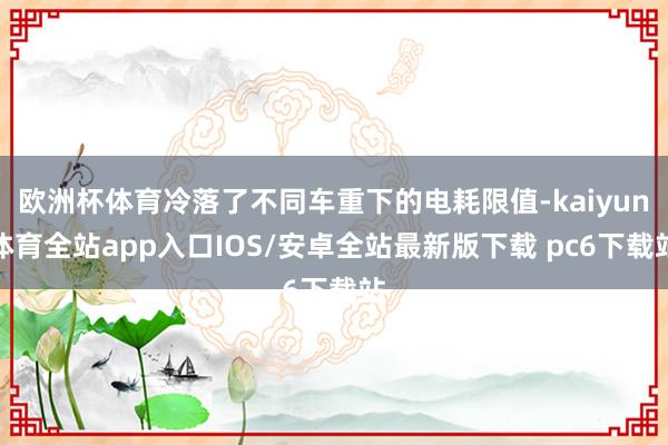 欧洲杯体育冷落了不同车重下的电耗限值-kaiyun体育全站app入口IOS/安卓全站最新版下载 pc6下载站