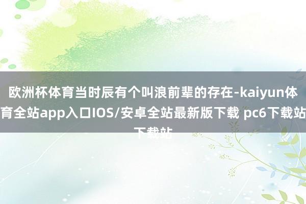 欧洲杯体育当时辰有个叫浪前辈的存在-kaiyun体育全站app入口IOS/安卓全站最新版下载 pc6下载站