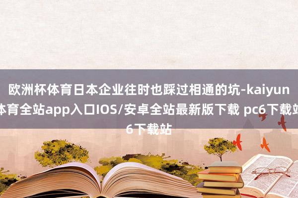 欧洲杯体育日本企业往时也踩过相通的坑-kaiyun体育全站app入口IOS/安卓全站最新版下载 pc6下载站
