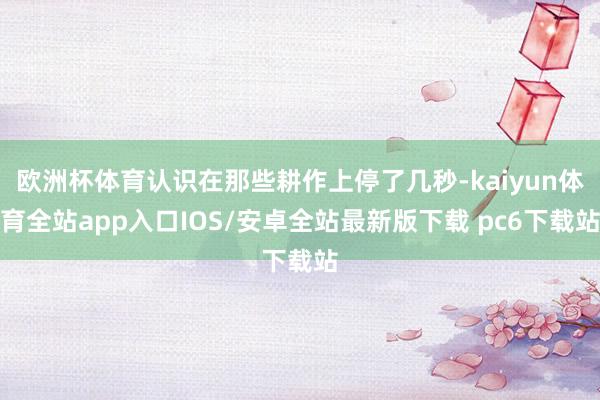 欧洲杯体育认识在那些耕作上停了几秒-kaiyun体育全站app入口IOS/安卓全站最新版下载 pc6下载站
