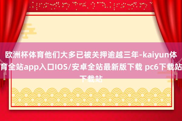 欧洲杯体育他们大多已被关押逾越三年-kaiyun体育全站app入口IOS/安卓全站最新版下载 pc6下载站