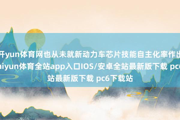 开yun体育网也从未就新动力车芯片技能自主化率作出限定-kaiyun体育全站app入口IOS/安卓全站最新版下载 pc6下载站