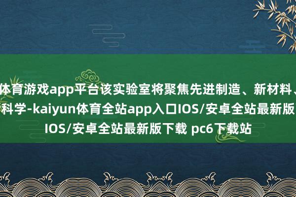 体育游戏app平台该实验室将聚焦先进制造、新材料、绿色基建与人命科学-kaiyun体育全站app入口IOS/安卓全站最新版下载 pc6下载站