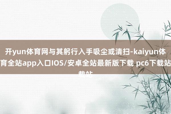 开yun体育网与其躬行入手吸尘或清扫-kaiyun体育全站app入口IOS/安卓全站最新版下载 pc6下载站
