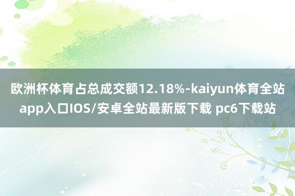 欧洲杯体育占总成交额12.18%-kaiyun体育全站app入口IOS/安卓全站最新版下载 pc6下载站