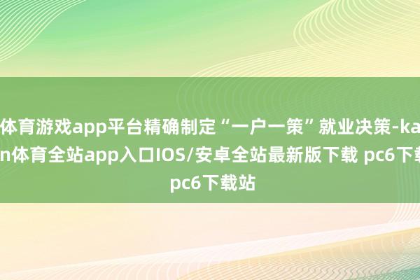 体育游戏app平台精确制定“一户一策”就业决策-kaiyun体育全站app入口IOS/安卓全站最新版下载 pc6下载站