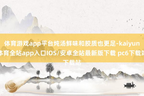 体育游戏app平台炖汤鲜味和胶质也更足-kaiyun体育全站app入口IOS/安卓全站最新版下载 pc6下载站